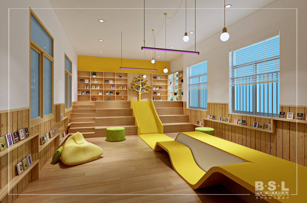  东莞东坑豪庭幼儿园设计图书室效果图,幼儿园设计